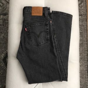 Levi’s Wedgie straight leg Jeans, Black, Size 24